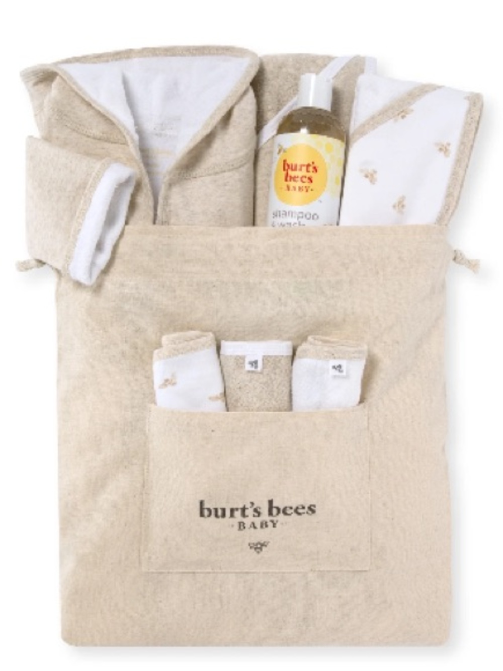Burt's Bees Baby Golden Bee Baby Bath Time Gift Set NEW